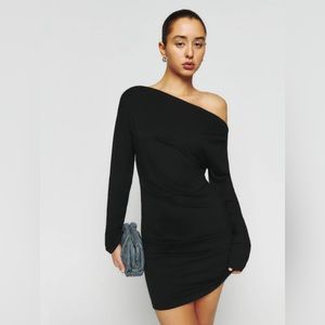 Reformation Evaline Knit Dress. Black. Size Medium. New w/ tags!